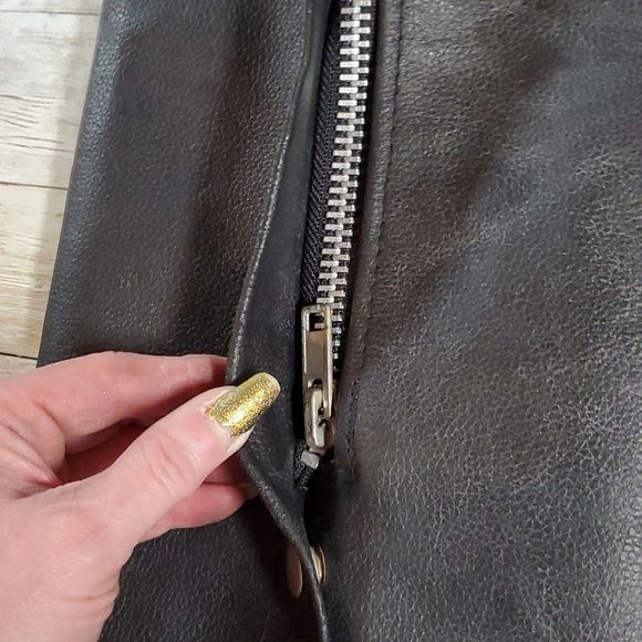 Event Leather Motorcycle Chaps Women's Black‎ Zipper Snaps Lace-Up Back Buckle S - Picture 11 of 16